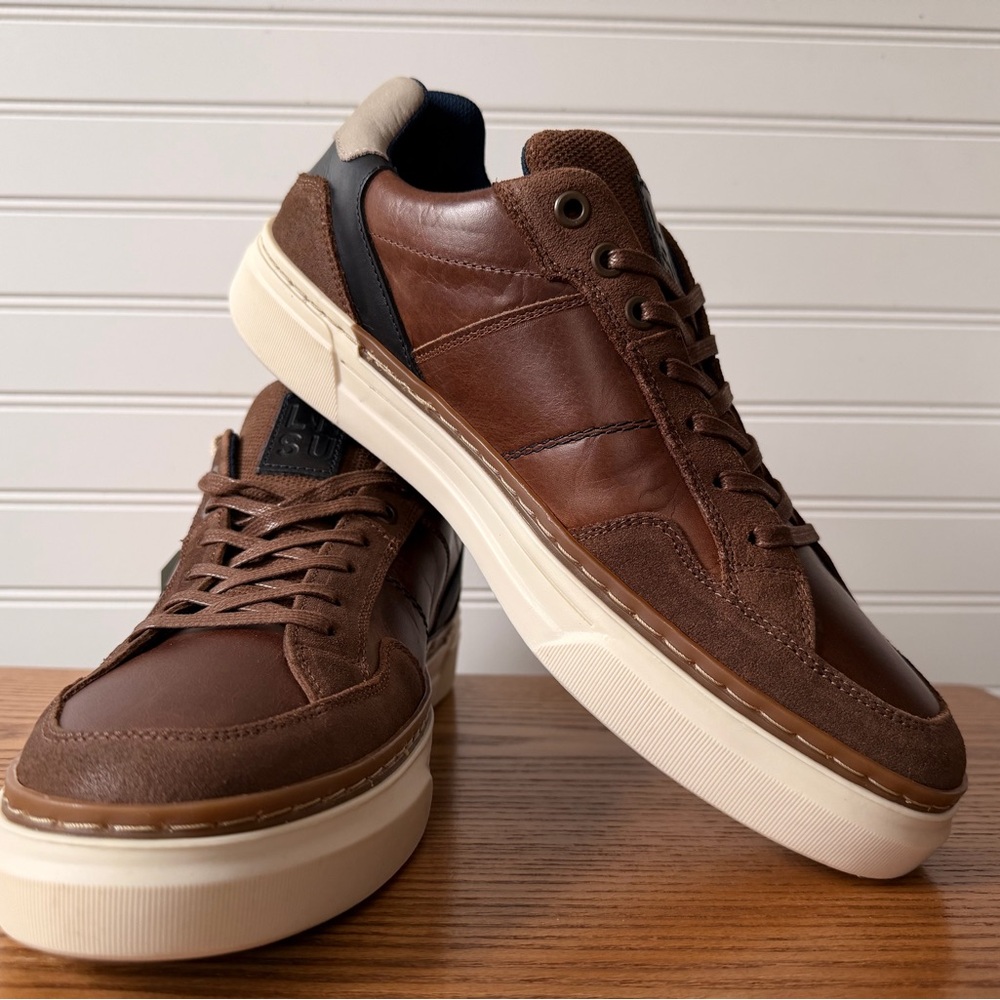 Fat Face Reid Skater Brown Leather Trainer NWOB - Picture 9 of 9